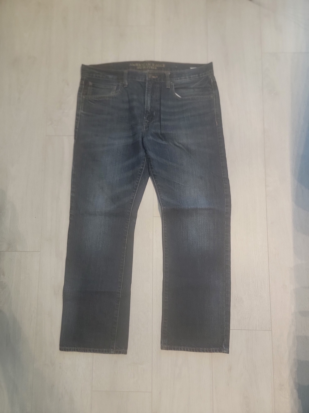 American Eagle Outfitters Men's Dark Blue Straight Jeans 34 W 30 L